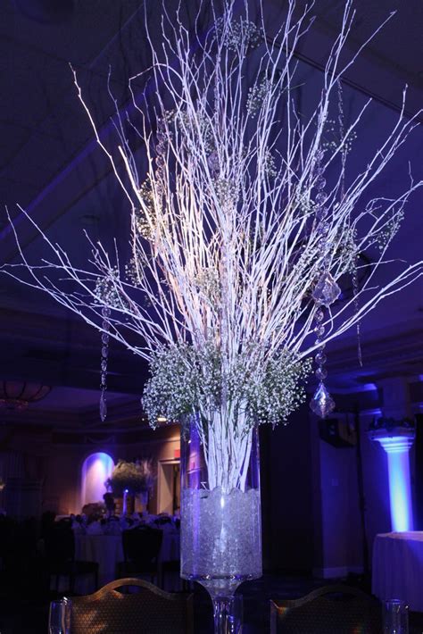 Wedding Centerpieces With Lighted Branches