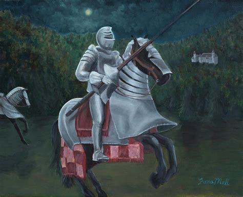 Knight In Shining Armor Painting By Anna Mell