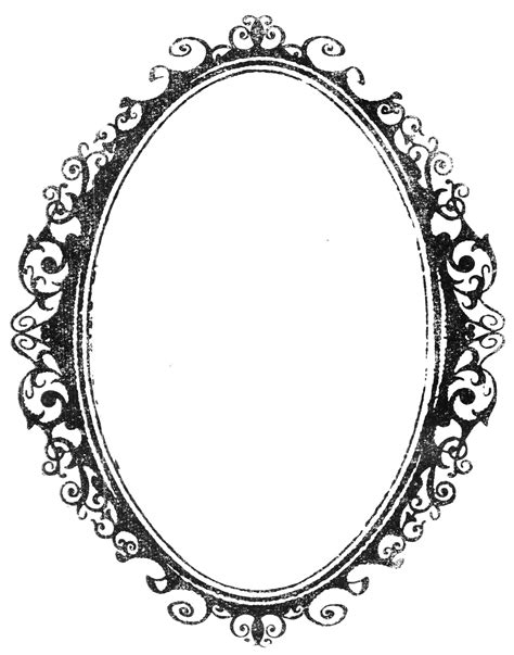 Ornate Oval Frame Drawing Vintage Border Stock 1 By Deejay Alien