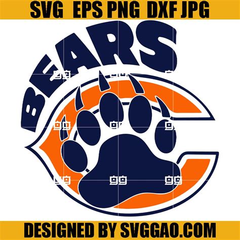 Chicago Bears Logo Svg Love Bears Svg Football Svg