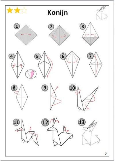 Konijn Origami Vouwenjouwwebbe