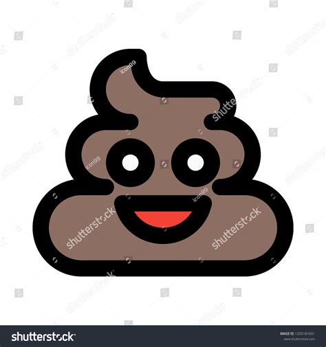 Smiling Poop Emoticons Stock Vector Royalty Free 1205181691