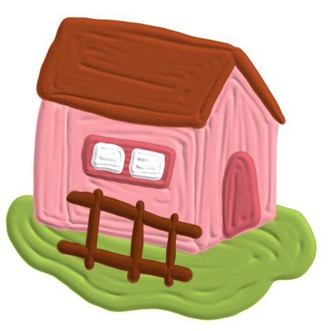 Pink House Painted 23451025 Png