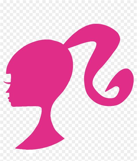 Pink Barbie Head Logo Png