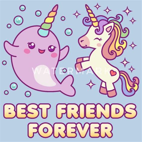 Unicorn Narwhal Best Friends Forever Bff Womens T Shirt Spreadshirt