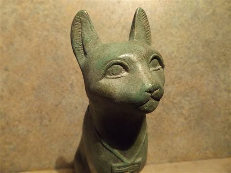Egyptian Cat Statue Bast Bastet Protective Goddess Of Music