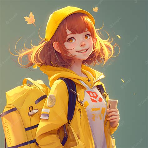 Felicidad sincera la sonrisa de una chica anime que irradia pura