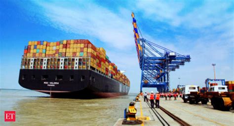 Mundra Port Docks Largest Container Ship In India The Economic Times