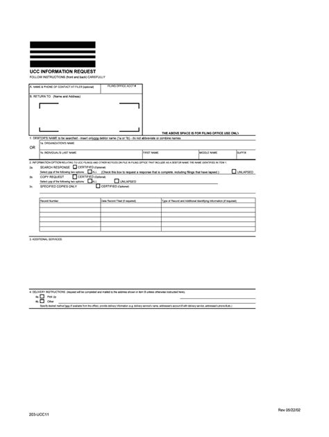 Ucc 11 Fillable Form Printable Forms Free Online
