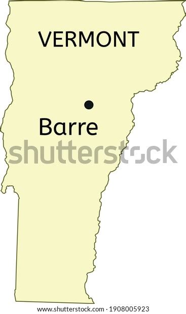Barre City Location On Vermont Map Stock Vector Royalty Free 1908005923