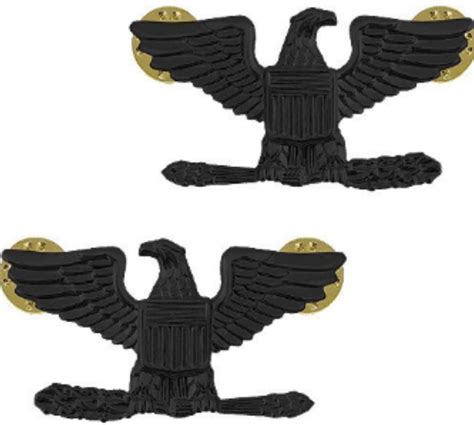 Us Navy Captain Black Metal Collar Rank Insignia