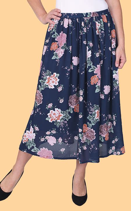 Health Pride Floral Skirt With Lining