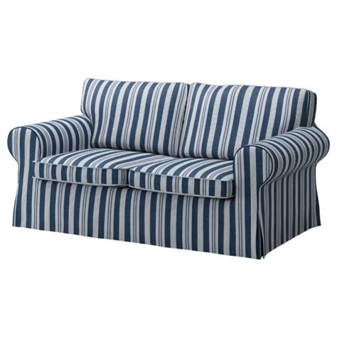 ikea ektorp sofabed cover abyn blue 2 seat sofa bed slipcover striped