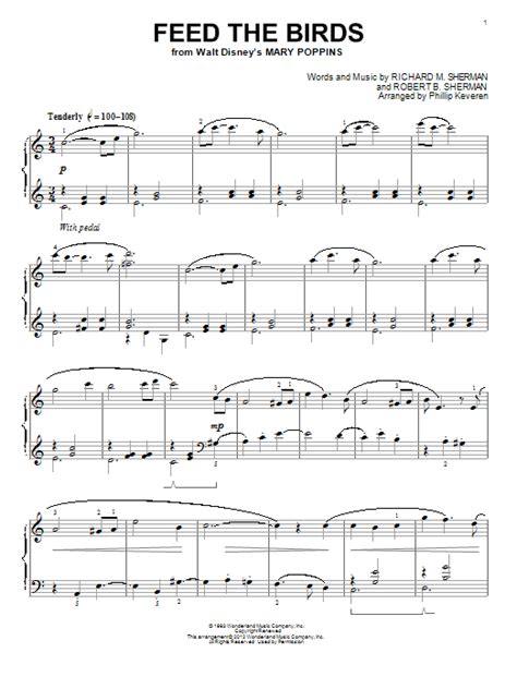 Feed The Birds sheet music by Phillip Keveren (Piano – 89175)