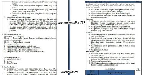 Kompetensi dasar sd kelas i, ii, iii, iv, v, vi 2. Download Rpp Matematika Smp Kelas 7 8 9 Kurikulum 2013 ...