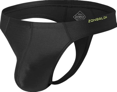 Zonbailon Mens Sexy Thong Underwear G String Bulge Enhancing Ball Pouch