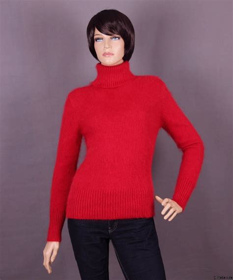 Angora Angora Fluffy Sweater Sweater Dress Turtle Neck Pullover Sweaters Vintage Dresses