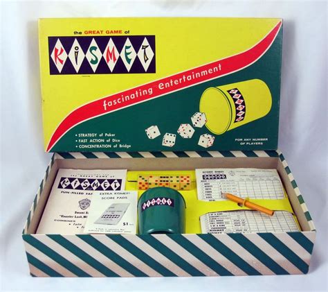 Kismet Dice Game Vintage 1964 Strategy Early Yahtzee Spare Time Product