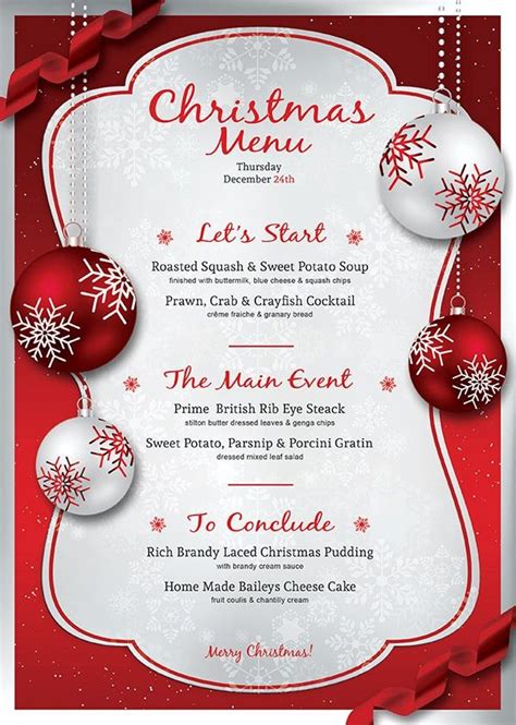 The event proposal template is specifically designed for professionals who don't have ample time to sit back and plan samples for everything that can impact the success of their event or social gatherings. Christmas eve menu template psd v4 Thats Design Store # ...