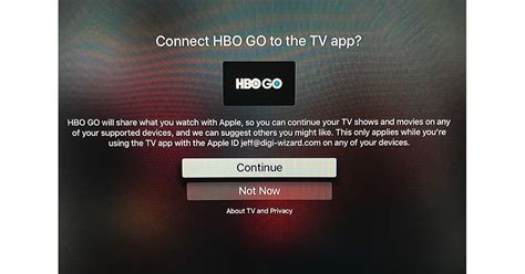 On the web page, select apple tv in select your device. HBO Go Gets TV App, Single Sign On Support - The Mac Observer