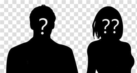 man and woman illustration silhouette men and women mysterious figure with a question mark