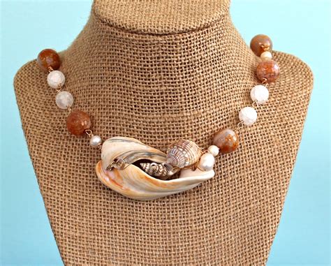 Beach Jewelry Unique Finds Seashell Necklace Beach Vibes Nature