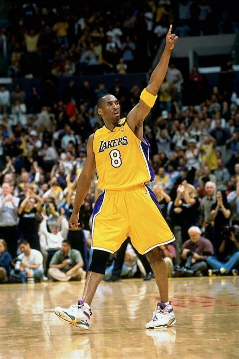 Kobe Bryant Wearing Number 8 Jersey And Air Jordan Retro Viii Pe Shoes