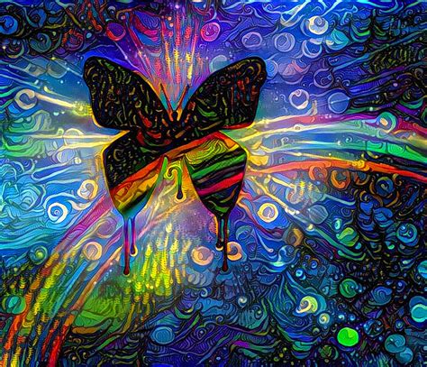 Rainbow Butterfly Digital Art By Bruce Rolff Pixels