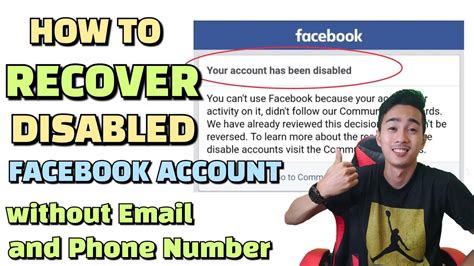 How To Recover Disabled Facebook Account Without Email And Phone Number 2021 Youtube