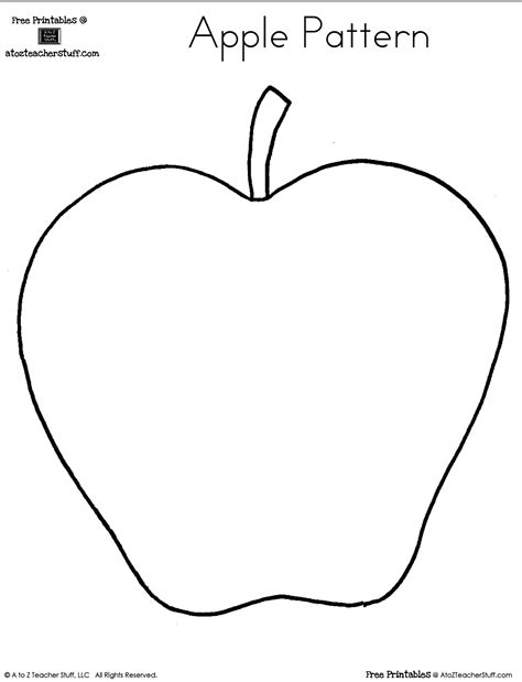 Apple Template Printable