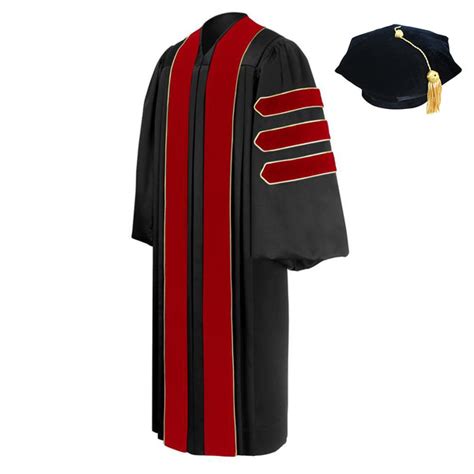 Deluxe Doctoral Academic Gown Hood And Tam Package Faith University