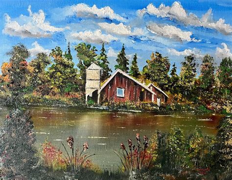 Old Barn Painting By Ryszard Ludynia Fine Art America