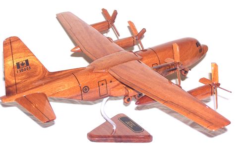 C 130 Hercules Natural Wood Desktop Model Airplane Aircraft Model Mahogany