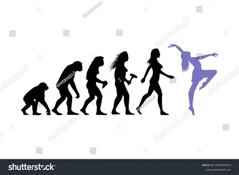 Theory Evolution Woman Silhouette Ape Dancer Stock Vector Royalty Free Shutterstock