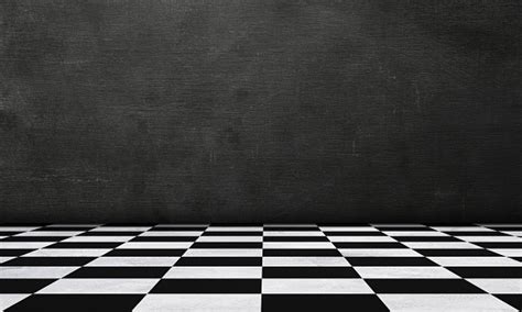 Checkered Background In Perspective Stock Photo Download Image Now