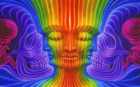 Multicolored Digital Wallpaper Psychedelic Trippy Hd Wallpaper