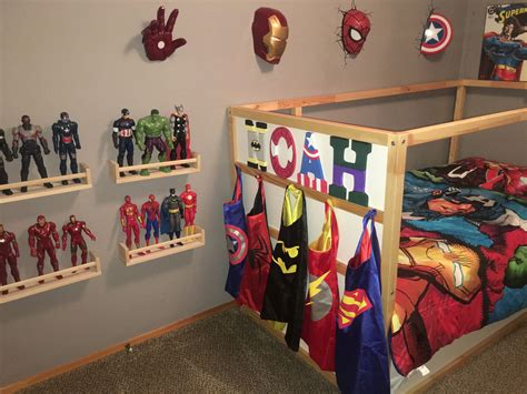 Marvel Bedroom Ideas Boy Rooms Boys Superhero Bedroom Avengers Bedroom