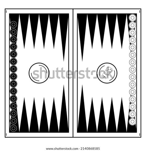 Hand Drawn Backgammon Board Game Common Stock Vector Royalty Free