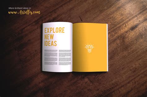 Click above link to download. Free realistic magazine Mockup on Behance