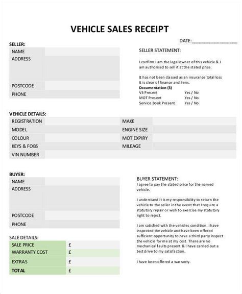 Used Car Sales Invoice Template Uk Hq Printable Documents
