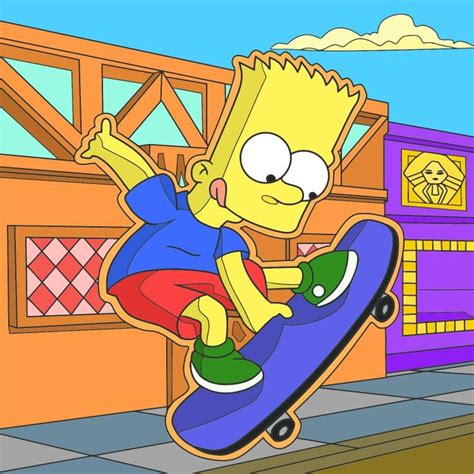 Bart Simpson On A Skateboard Animais De Estimação Papel De Parede