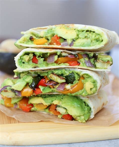 Grilled Vegetable Avocado Quesadillas With Chipotle Cashew Cream Vegan