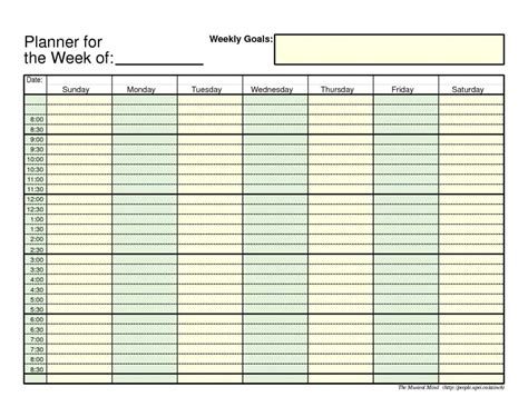 7 Free Weekly Planner Templates - Excel PDF Formats