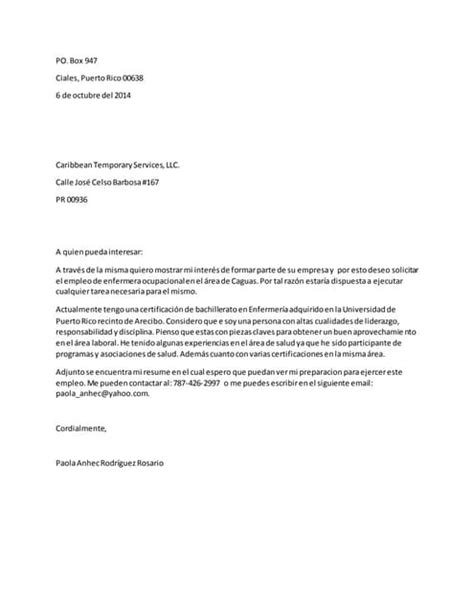 Carta De Solicitud De Empleo Business Negocios Reverasite