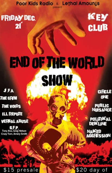 Show Preview End Of The World Show Featuring Jfa The Grim The