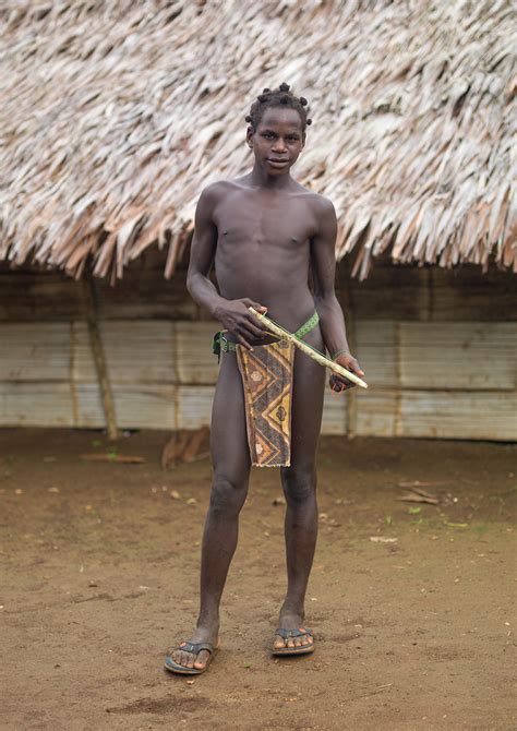 Ni Vanuatu Young Man Wearing A Traditional Penis Sheath S