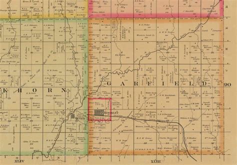 Plymouth County Iowa 1884 Old Wall Map With Landowner Names Etsy