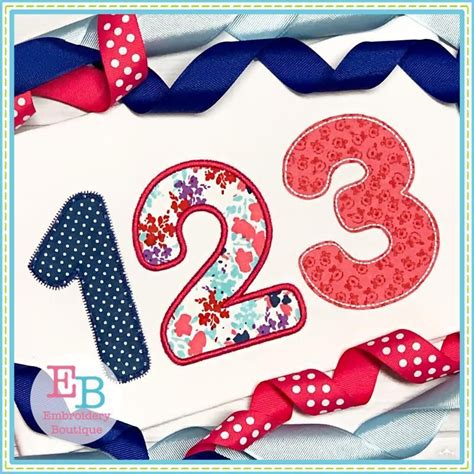 Applique Numbers Embroidery Fonts Embroidery Software Free Applique