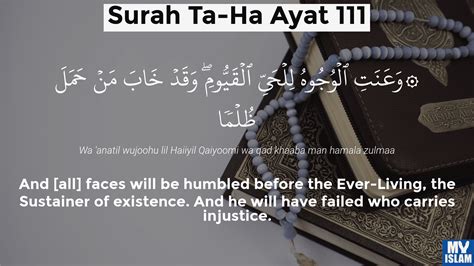 Surah Ta Ha Ayat 111 20111 Quran With Tafsir My Islam
