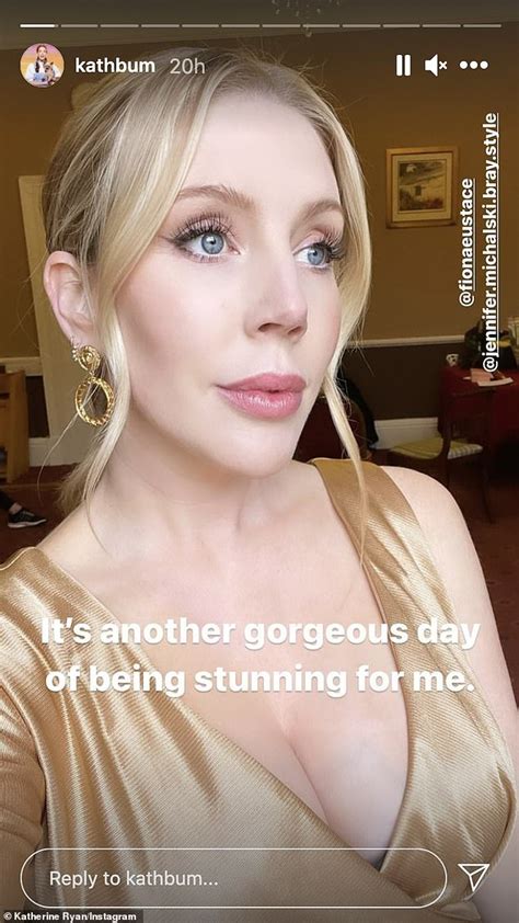 Another Day Of Being Stunning Katherine Ryan Puts On A Busty Display In All Gold Look